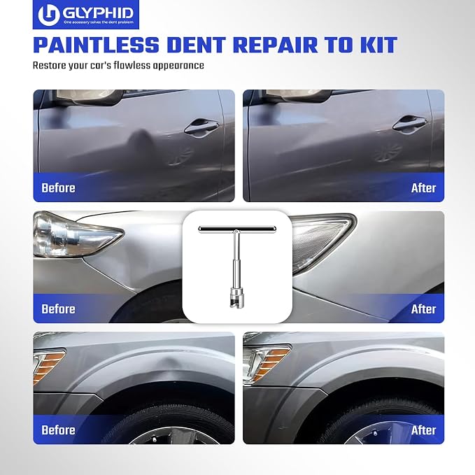 Car Dent Repair Removal Kit Small Paintless Auto Body Puller Remover Tool Tools,28Pcs Dent Pull Kits,Dent Remover Tool for Car Door Dents Hail Damage Refrigerator Dents