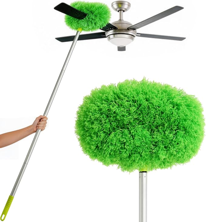 Eyliden 68" Adjustable Ceiling Fan Duster - 360° Dual-Sided Microfiber | 0.75 lbs Ultra-Lightweight, Ladderless High Ceiling Cleaning, Reusable Multi-Surface Dust Tool for Fans Walls Blinds