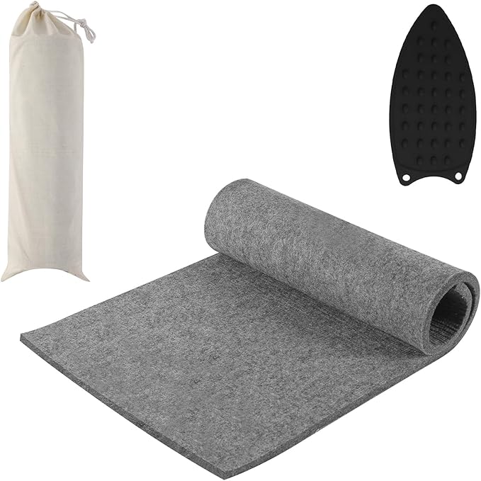 AiVeUao Wool Pressing Mat for Quilting, 35.8" X 17" Portable Wool Ironing Mat, Quilting Ironing Pad for Quilter, Sewing, Quilting Supplies