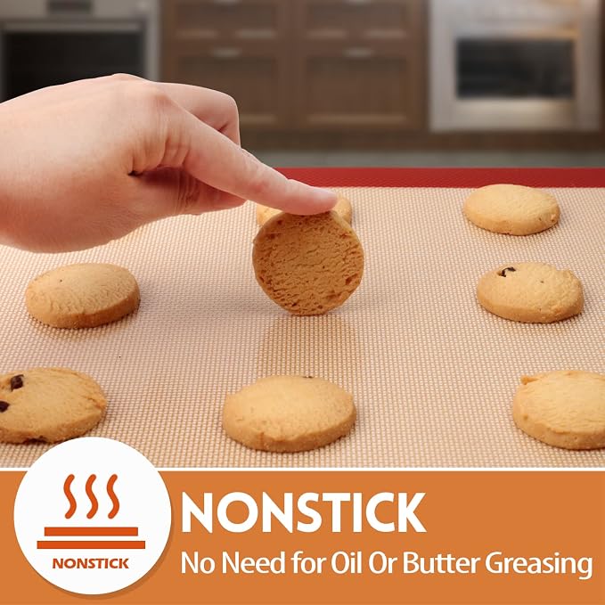 STATINT Non-Stick Silicone Baking Mat, Premium Food Safe - Pack of 4