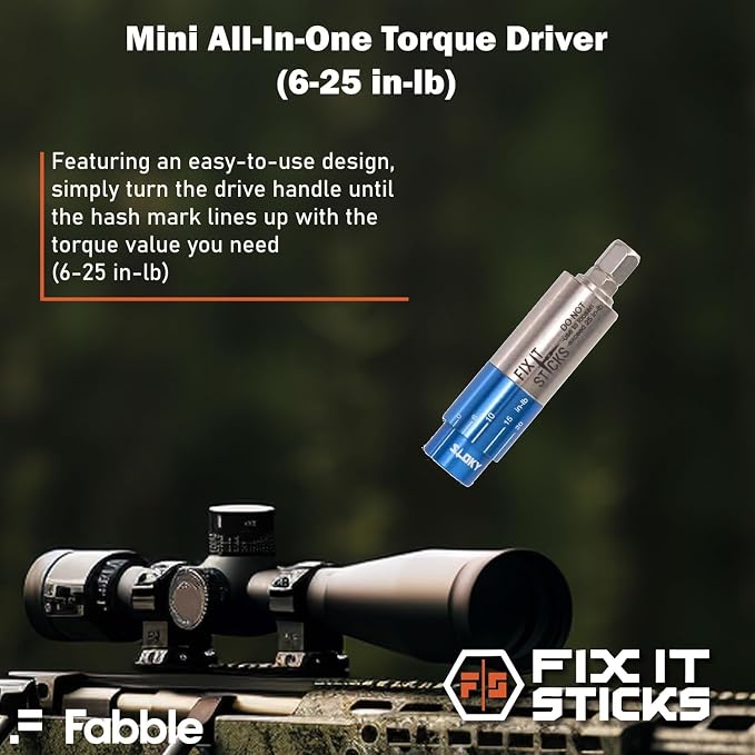 Fix It Sticks 15-65 Inch Lbs All-in-One Torque Driver Bundles with Fix It Sticks 6-25 Inch Lbs Mini All-in-One Torque Driver + Cloth
