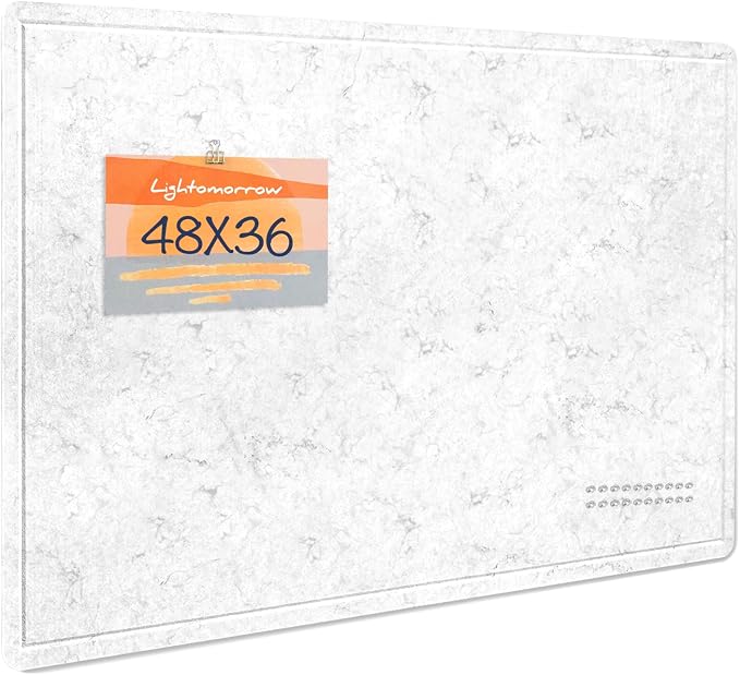 Felt Bulletin Board 48x36 inches, Decorative Pin Board for Home & Office | Cork Board Alternative for Wall with Push Pins, Display Mood Board for Photos, Notes & Reminders