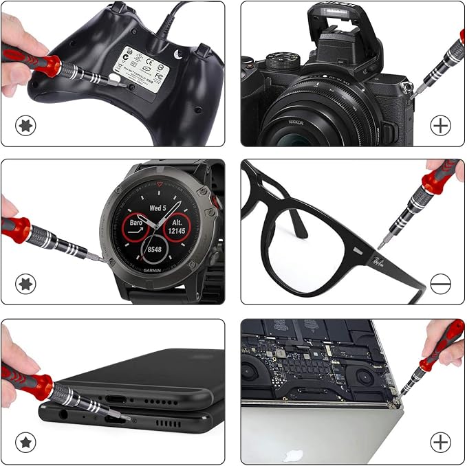 Precision Screwdriver Set, SHOWPIN 122 in 1 Computer Screwdriver Kit | Laptop Screwdriver Sets with 101 Magnetic Drill Bits, Electronics Tool Kit Compatible for Computer, Tablet, PC, iPhone, PS4