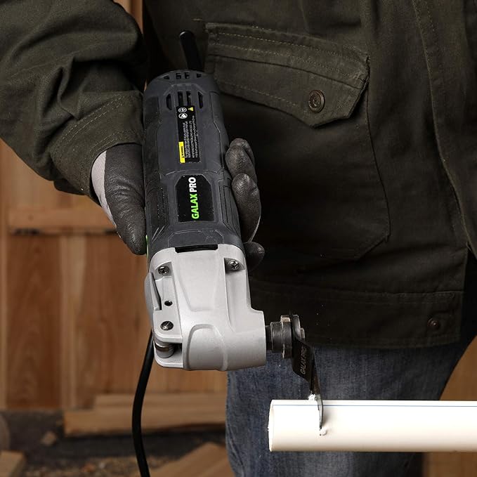 GALAX PRO 2.4Amp 6 Variable Speed Oscillating Multi-Tool Kit with Quick-Lock accessory change, Oscillating Angle:3°, 28pcs Accessories and Carry Bag | 21000 OPM Oscillating Power Tools for Hardwood, PVC pipes, Soft Metal Nails, 6 Variable Speed, 3° str...