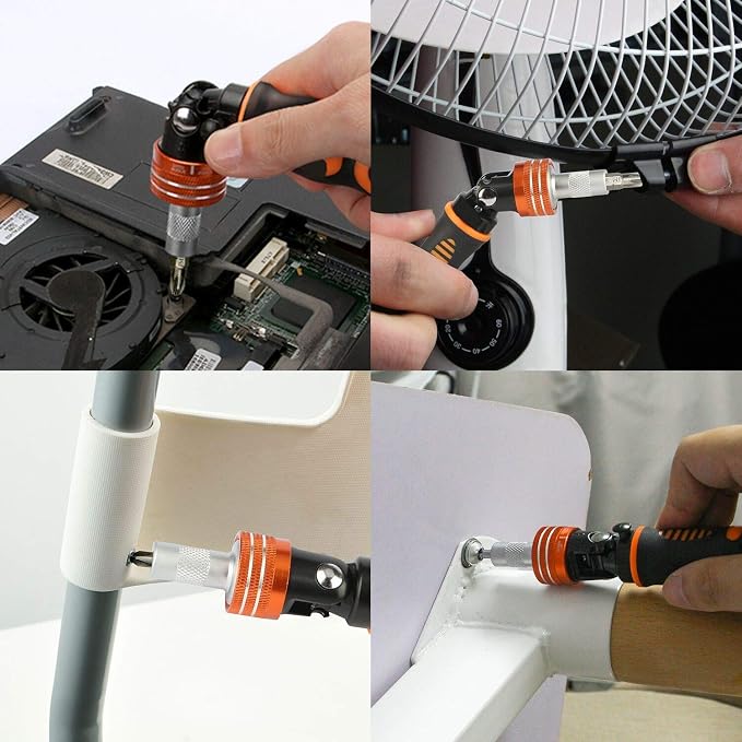 Precision Ratchet Screwdriver Set, JAKEMY 69 in 1 Household Screwdriver Home Repair Tool Kit, Disassemble Magnetic Rotating Ratchet Screwdriver Kit for Furniture/Car/Computer/Electronics Maintenance