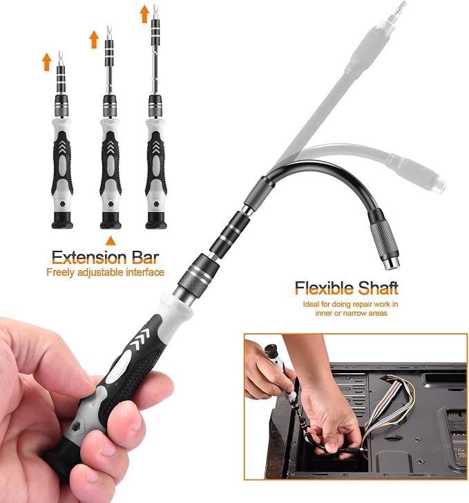 115 in 1 Precision Screwdriver Set, Premium Small Screwdriver Set | Electronic Screwdriver Kit for Electronics, Computer, PC, Laptop, Game Console, Watch, Eyeglasses, and DIY Projects