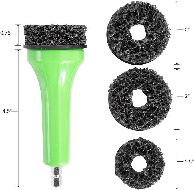 OEMTOOLS 24686 Brake Hub Resurfacing Tool with Pads, Drill Powered Wheel Hub Cleaning Tool, Removes Rust from Wheel Studs and Rotors for Cars, Trucks, and SUVs