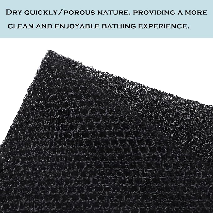 African Net Sponge Authentic,Exfoliating Body Shower Scrubber,4Pcs | Woven nylon africannet sponge,stretches up to 66in for full body & back washing removes dead skin,oil,For Women and Man