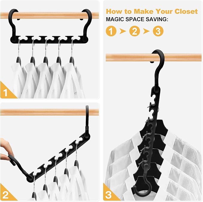 24-Pack-Closet-Organizers-and-Storage,Closet-Organizer-Hangers 5 Holes Hangers-Space-Saving for Heavy Clothes Wardrobe Closets,Dorm-Room-Essentials