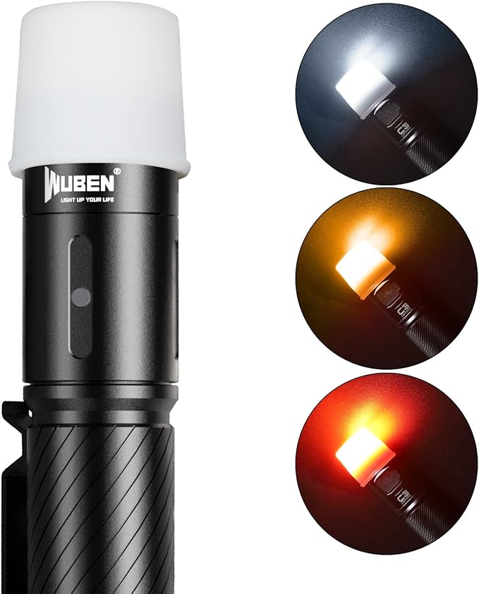WUBEN AC1 3-Color Durable Flashlight Diffuser 24.5-26mm Diameter Lamp Cap | Compatible with for C3 L50 Flashlight