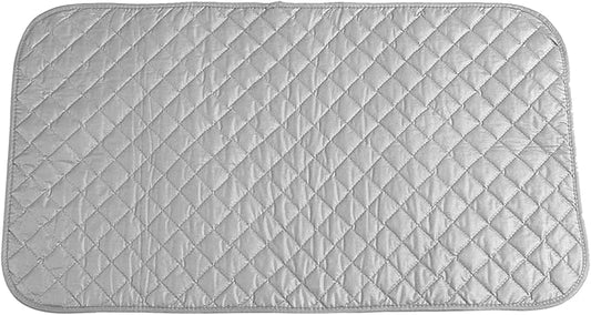 Joyzan Ironing Mat, Grip Iron Blanket Pad Portable Isolate Heat Ironing Alternative Cover Rest Board for Steam Pressing Table Top Travel Home Laundry Anywhere Washer Dryer Countertop Bed Quilting Gray