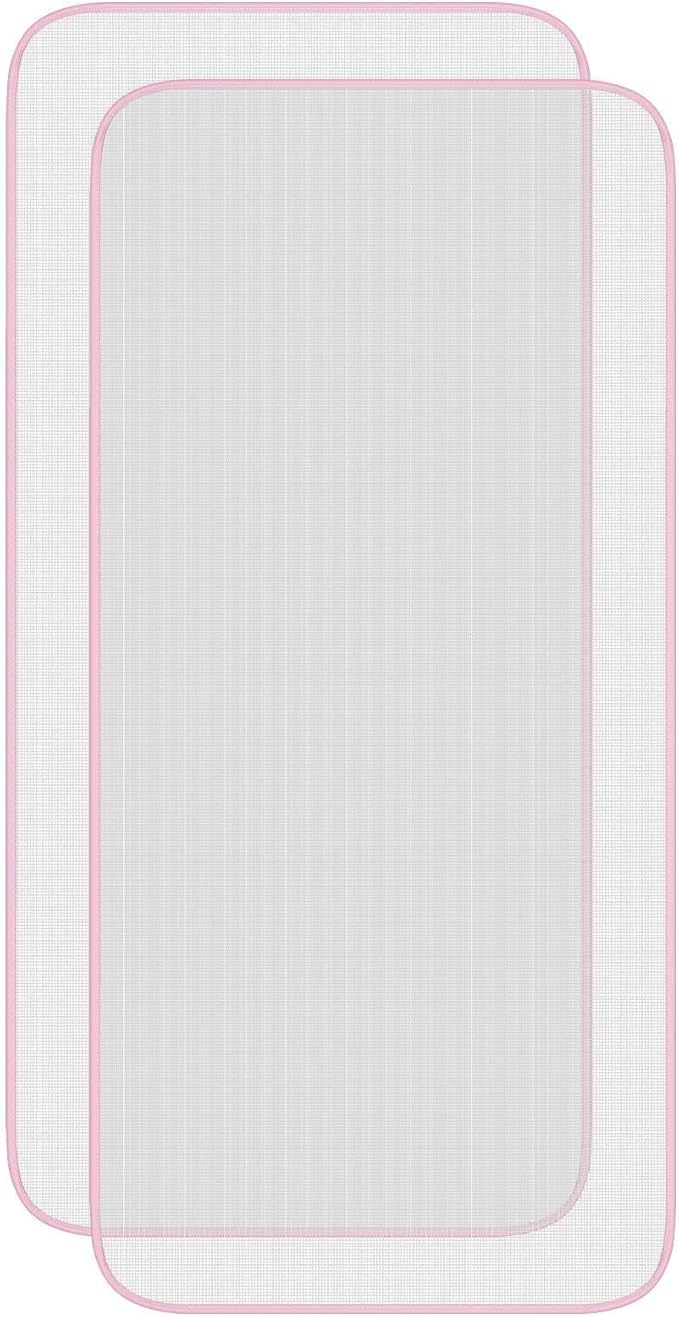2 Pcs Press Cloth,Ironing Cloth to Protect Clothes,Clothes Scorch-Saving Iron Protector Insulation Pad,Polyester Mesh Iron Pressing Mat for Easy Irons Sewing(Pink)
