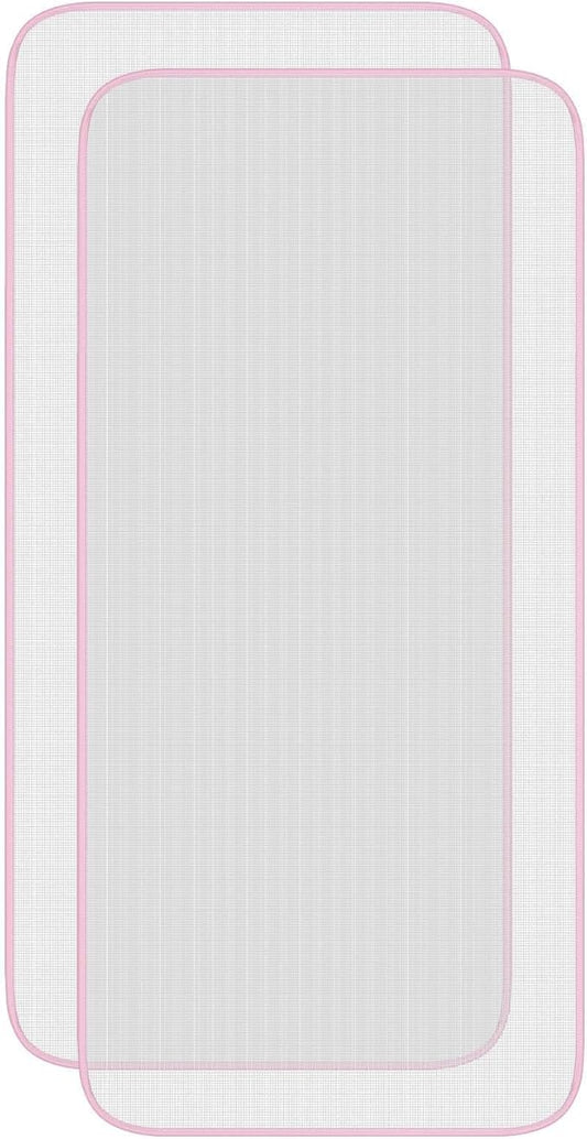 2 Pcs Press Cloth,Ironing Cloth to Protect Clothes,Clothes Scorch-Saving Iron Protector Insulation Pad,Polyester Mesh Iron Pressing Mat for Easy Irons Sewing(Pink)