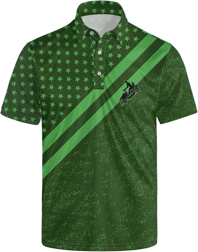 Polo Shirts for Men Moisture Wicking Mens Polo Shirts Patriotic Shirts for Men