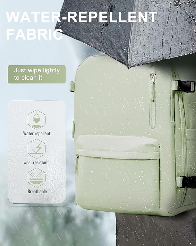 Travel Backpack Women,Carry On Backpack Flight Approved 18x14x8 inches Bag Spirit Airlines Personal ltem,College Sports Hiking Rucksack Waterproof Outdoor Casual Daypack Laptop Blackpack,MintGreen