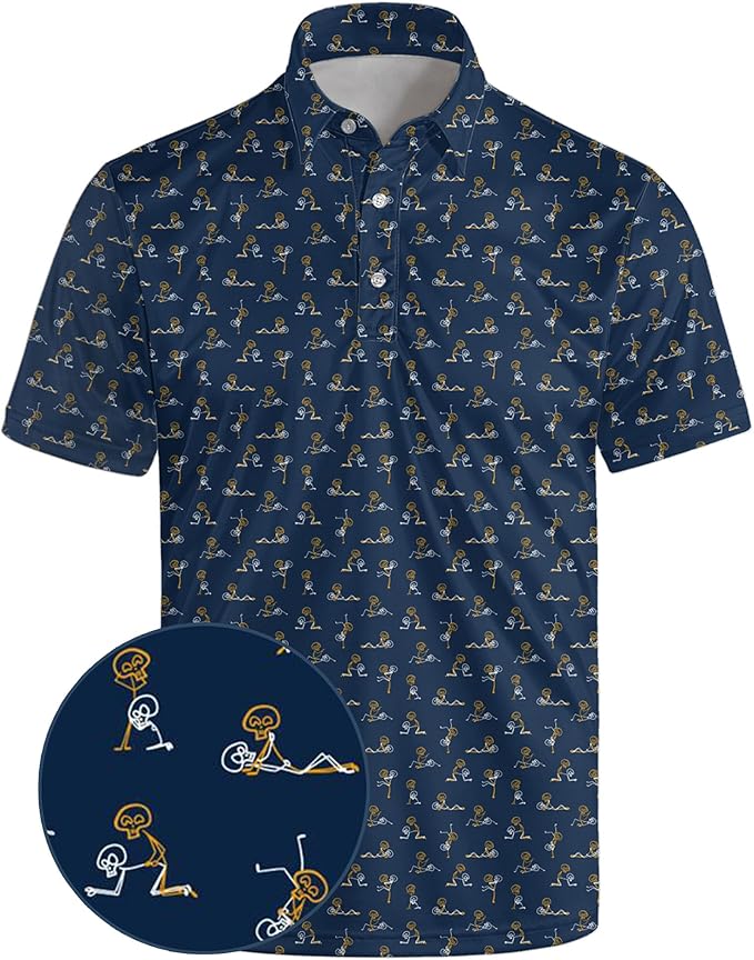 Polo Shirts for Men Moisture Wicking Mens Polo Shirts Patriotic Shirts for Men