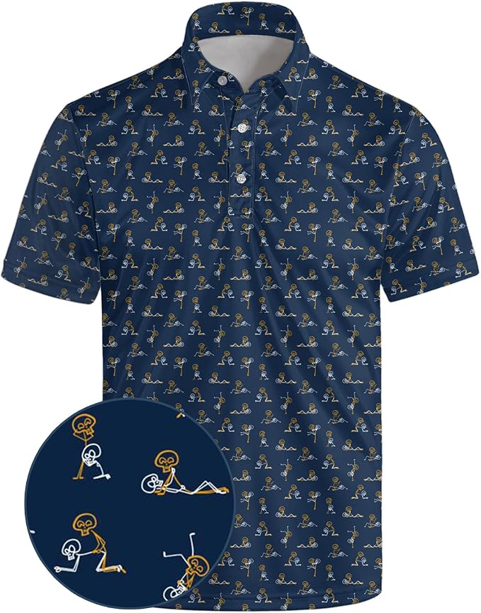 Polo Shirts for Men Moisture Wicking Mens Polo Shirts Patriotic Shirts for Men