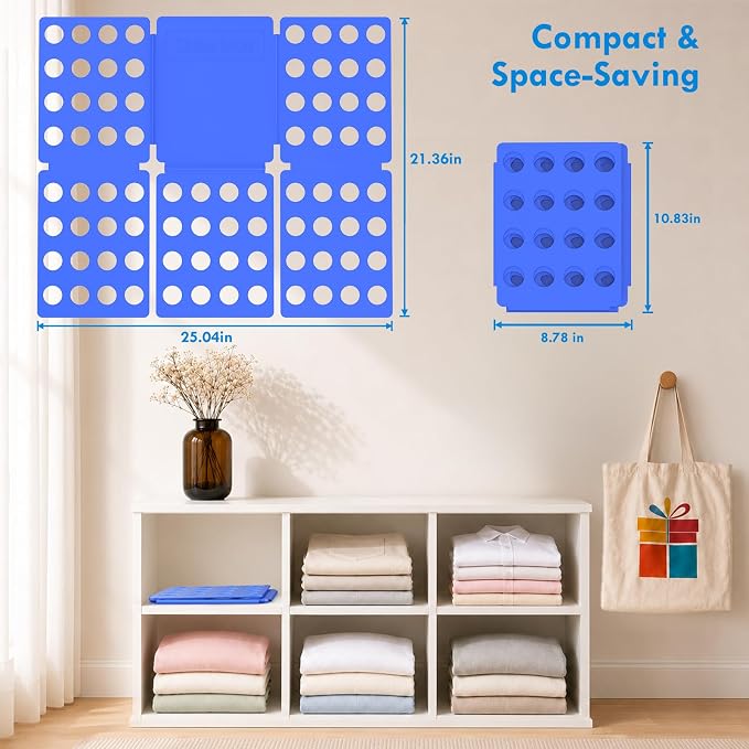 Geniusidea Mini Clothes Folding Board Compact Portable Shirt Folder | Space-Saving, Folding Tool for Home or Travel