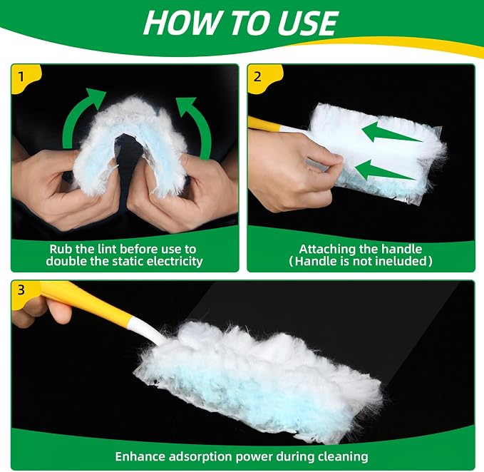 Duster Refills Static Dust Removal Compatible with Swiffer for Dusting 30ct | Disposable Alternative Replacement Head for Swiffer Duster Refills,for Dusting Electronics,Furniture,Blinds,Ceiling Fans