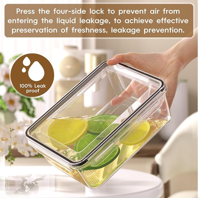 KEMETHY 50 PCS Food Storage Containers with Airtight Lids, BPA-Free | Meal prep / Dishwasher safe / Microwave safe / Assorted sizes / Stackable / Labels / Leakproof