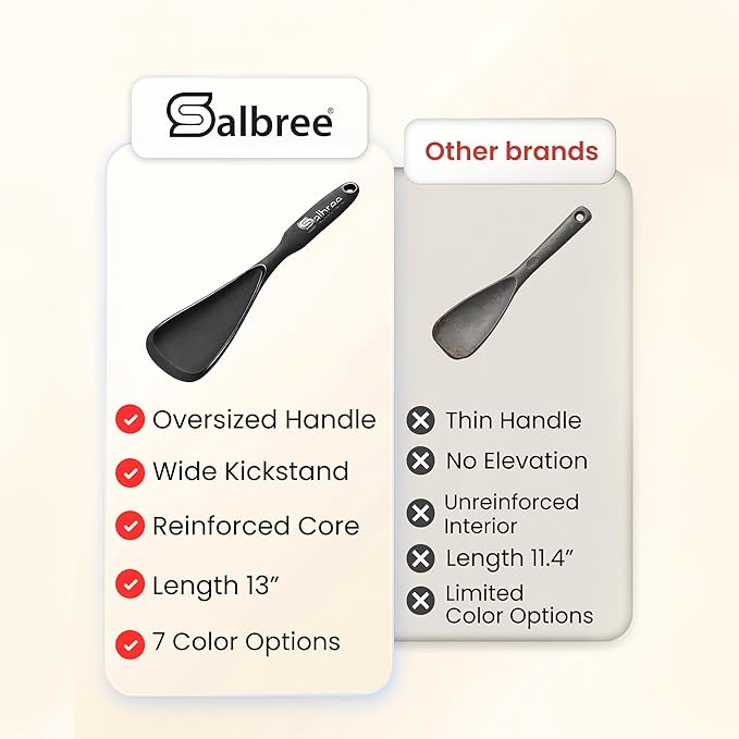 Silicone Spoon Spatula for Cooking - Multifunction Scoop Spatula Spoonula - Heat Resistant Cooking Spoon for Nonstick Cookware - Large Silicone Kitchen Spoon - Seamless Design (Black,1pc)