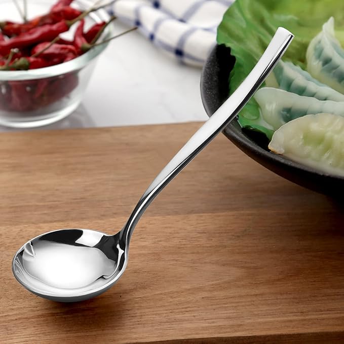 Pekky Small Soup Ladle Spoon, Stainless Steel Gravy Ladle Spoon Set, 4 Pieces