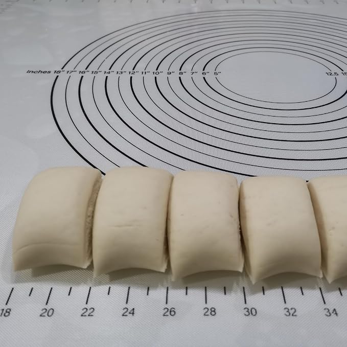 Yansumi silicone pastry non stick baking mat with measurement fondant mat with three sizes for silicone baking mat, counter mat, dough rolling mat,fondant/pie crust mat (Black, 32"L x 24"W)