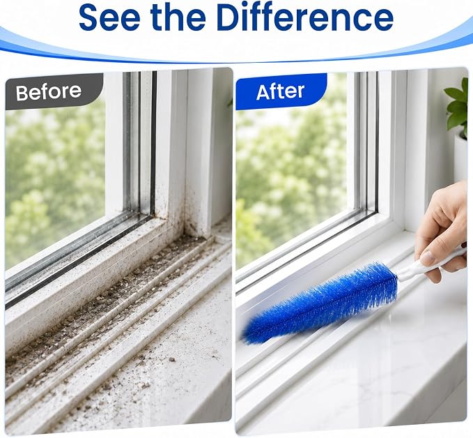 Fan Cleaning Brush, Bendable Dust Remover for AC Vent Grilles, Window Tracks, Keyboards and Narrow Spaces (3)