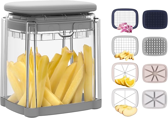 French Fry Cutter, Solucky Potato Onion Cutter, Professional Homestyle Vegetable Chopper Dicer, Great for Potatoes Carrots Cucumbers Zucchini Pepper