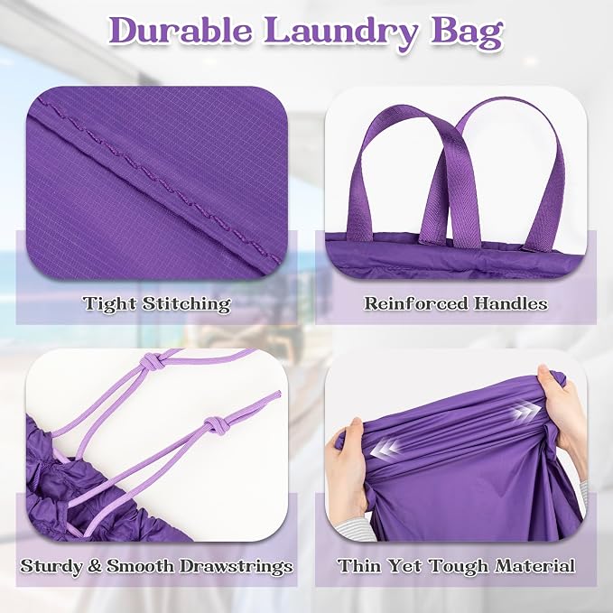 Extra Large Heavy Duty Laundry Bag for Dorm & Family | Tear-resistant 120L hamper liner holds 40lbs. Perfect washable sack for college dorms, laundromats, and seasonal storage