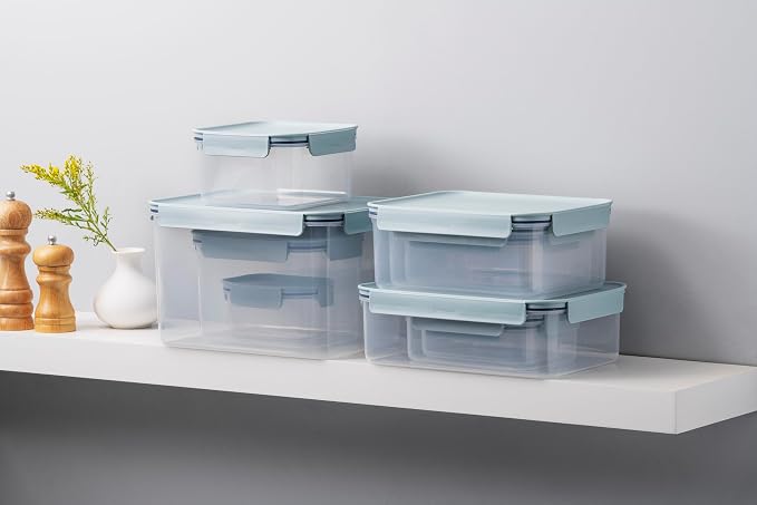 LocknLock Classic-Plus Plastic Food Storage Container | Airtight Plastic Food Storage Containers with Lids | BPA Free Stackable Food Storage for Meal Prep, Leakproof, Freezer & Dishwasher Safe, 420ml