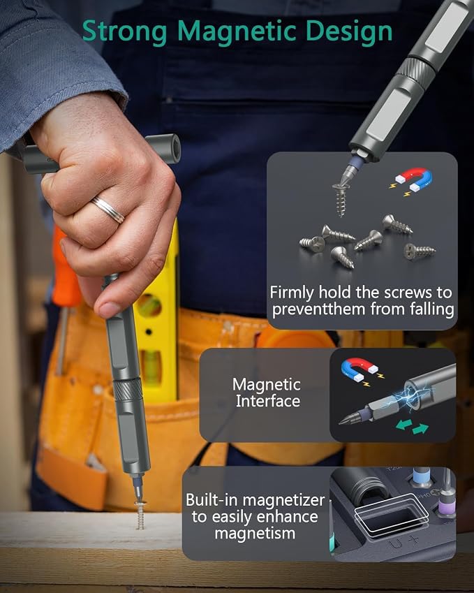 ORIA 42 in 1 Magnetic Screwdriver Set, Multi Bit Ratchet Screwdriver Set With T Handle, Portable DIY Repair Tool Kit for Electronic Repair, Furniture, Bicycle, Computer