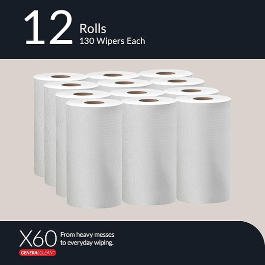 WypAll GeneralClean X60 Multi-Task Cleaning Cloths, 12 x 130 Towels (35401)