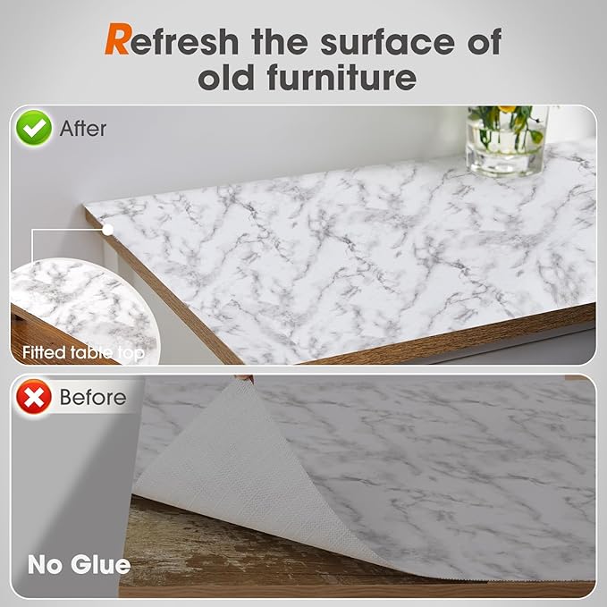 Beautysaid Shelf and Drawer Liner for Kitchen Cabinet Non Adhesive Non Slip | Shelf Paper Waterproof Washable Thickened for Dresser Pantry Shelve Bathroom Protector Liner(Marble,12 in x 10 FT)