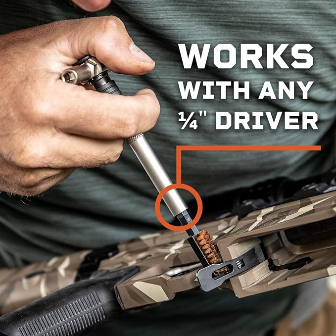 Fix It Sticks The Works Combination Gun Field Maintenance, Torque Limiter/All-in-One Torque Drive/Modular T-Drive Bundle with 3 Piece Cleaning Brush Set, Versatile Durable Steel Mini Pry Bar Bit