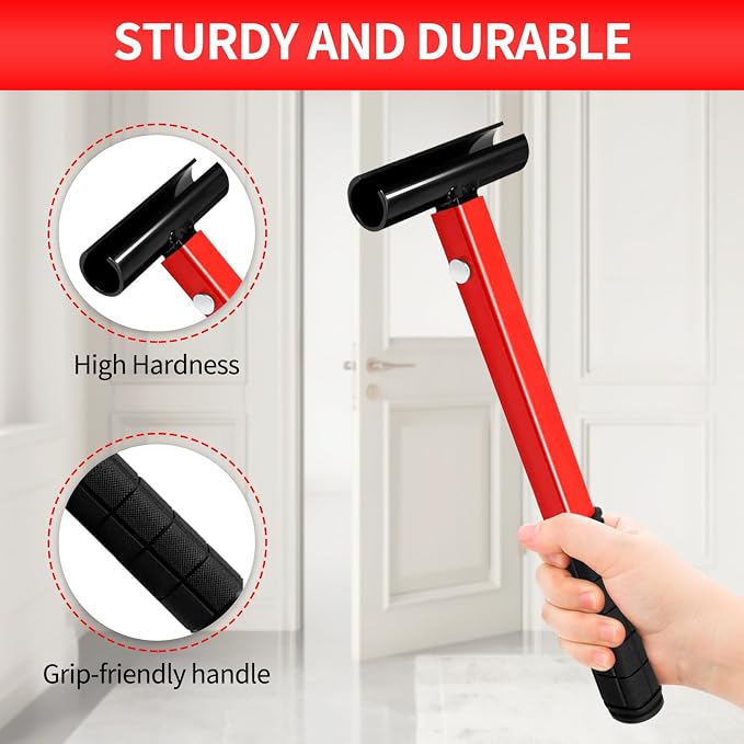 4-in-1 Door Hinge Adjustment Tool Kit, Professional Hinge Gap Adjusting Wrench for Cabinet Doors and Furniture Assembly, Heavy Duty Painted Steel Hinge Bender Wrench with Rubber Grip