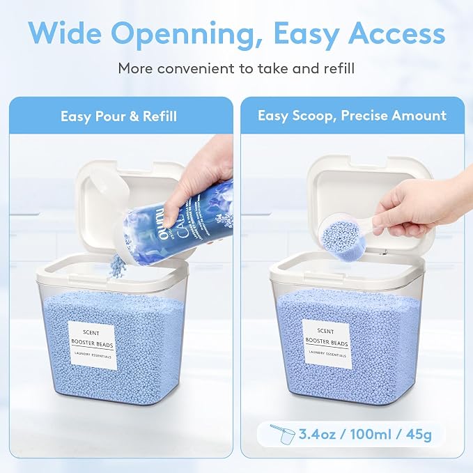 Lifewit Laundry Pods Container with Pop-up Lid, Coffee Pod K Cup Storage, Laundry Room Organization, Dryer Sheet Holder for Washing Powder Detergent, 2700 ml/0.72gal, 3PCS