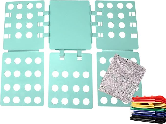 Plastic Clothes Folding Board, T-Shirt Folder Organizer for Laundry, Blue, 21.5 x 27.5 Inch, for Sweaters and Casual Wear (BLUE)