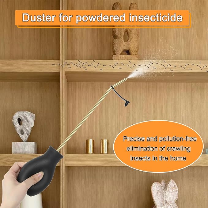 Diatomaceous Earth Duster, Powder Sprayer, (2pack) Garden Duster Applicator Dispenser with Long Plastic Tube for Organic Gardening Agricultural Supplies for Diatomaceous Earth
