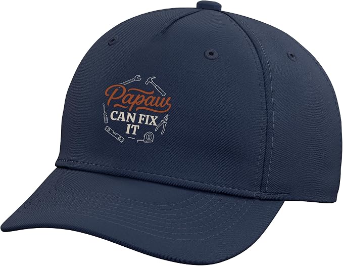 Papaws Can Fix It Handyman Repair Tool Humor Adjustable Baseball Hat