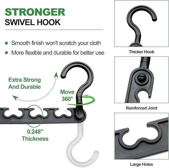 6-Pack-Closet-Organizers-and-Storage,Sturdy Organization-and-Storage-Hangers-Space-Saving for Wardrobe,Dorm-Room-Essentials for College Students Girls Smart Clothes Hanger