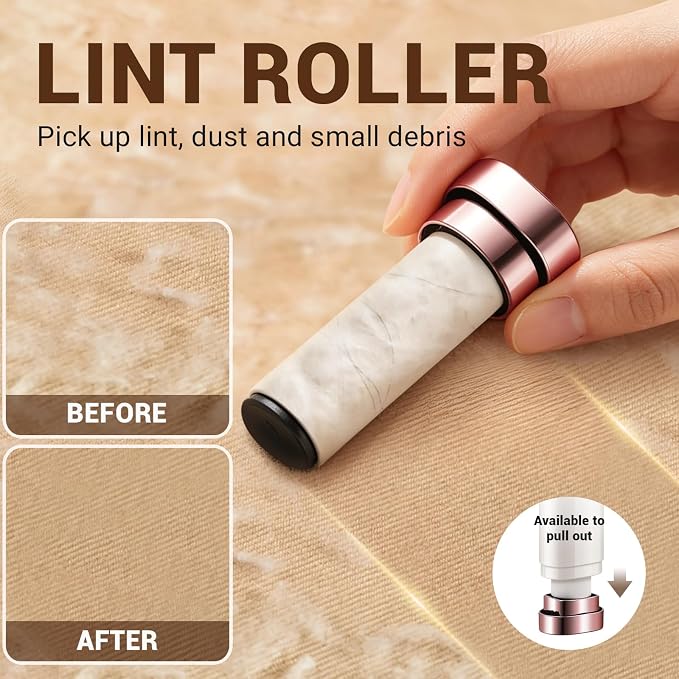 Fabric Shaver, 3 in 1 Lint Remover with Hair Remover Brush & Lint Rollers, Digital Led Display, 3 Speeds with Replaceable Blades, Remove Pilling for Clothes, Furniture, Sweater, Couch, Blanket, Pet