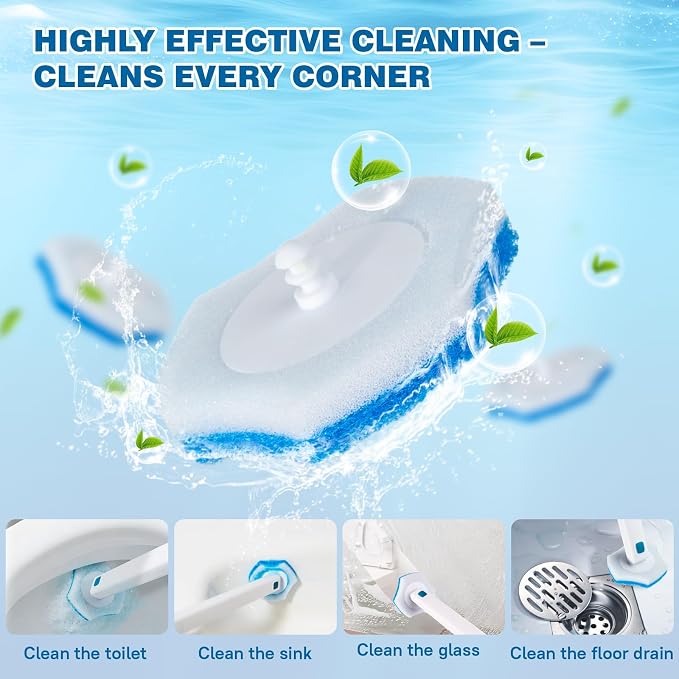 Disposable Toilet Brush Refills,32 Pcs,Disposable Toilet Cleaner,Toilet Bowl Cleaner,Not Compatible with Other Brands