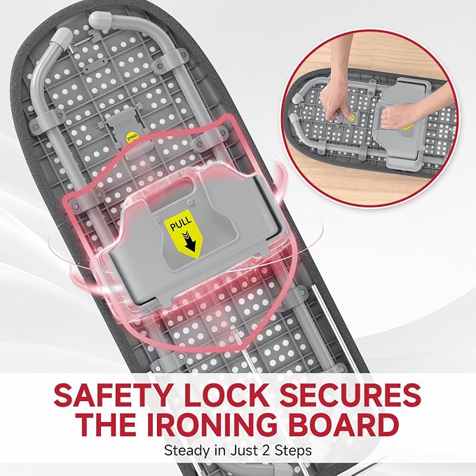 Small Ironing Board, Tabletop Iron Board with Iron Rest & Holder | 12 x 32 inchs, Mini Iron Board with Iron Rest, Non-Slip Feet, Suitable for Laundry Rooms, Bedrooms, Dormitories, Travel