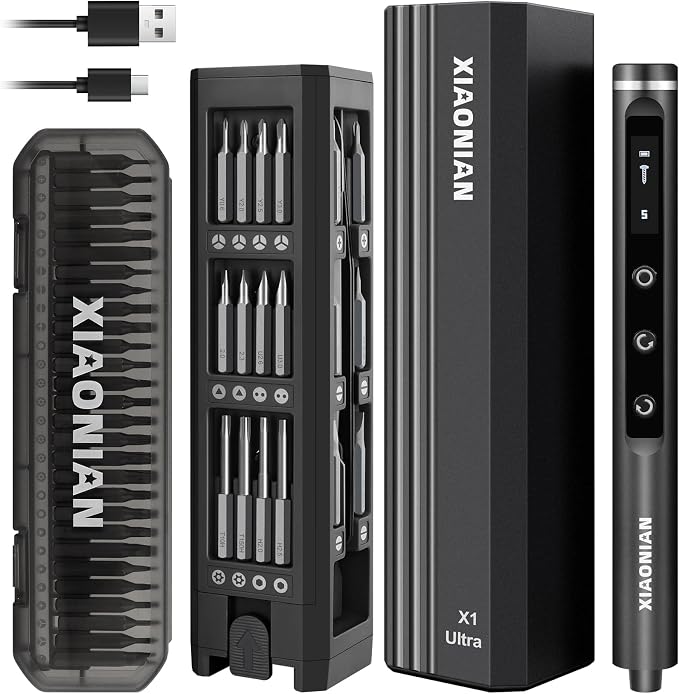 3.7V Precision Electric Screwdriver Set,76 IN 1 Mini Electric Screwdriver Cordless Set with USB Charging,5 Torque Settings Repair Tool Kit for Electronics Phone Camera Laptop Watch