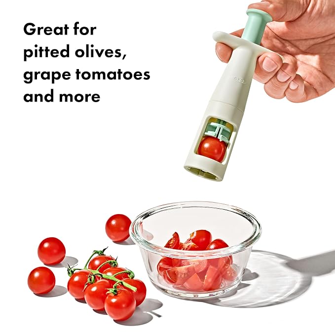 OXO Tot Grape Cutter, Opal, Cuts Cherry Tomatoes and More, Baby Essentials