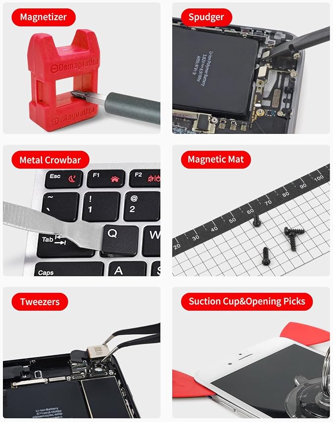 Electronics Small Screwdriver Set: 57 PCS Mini Precision Repair Tool Kit | Magnetic CR-V Steel Bits, 360° Rotation Top, Magnetic Mat, Storage Case - PC, Laptop, Phone, Switch, PS4 and Tablet Repair
