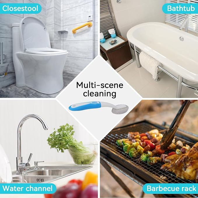 1PCS Toilet Cleaning Pumice Stone, Stains Hard Water Ring Remover Bathroom Cleaning Brushes Toilet Pumice Stone with Long Handle for Toilets, Bathtubs, Pool(1PCS)