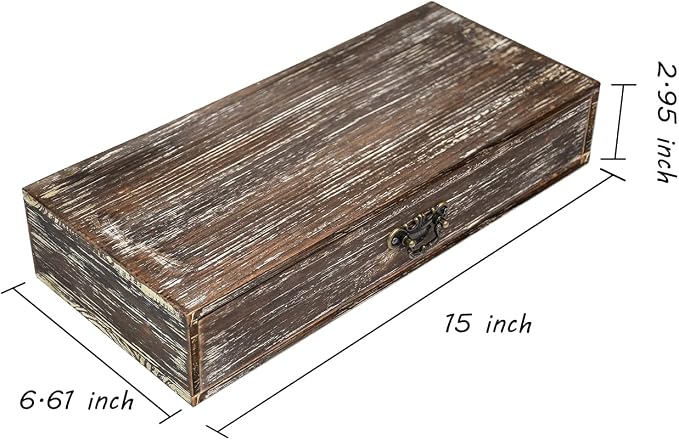Wooden Drawers Organizer Box Solid Farmhouse Retro Desktop Storage Box | Office Organization for Countertop Table To Store Mail, Phone, Suppliers, Glasses (Retro)