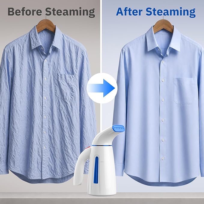 OGHom Steamer for Clothes, Handheld Clothing Steamer for Garment, 240ml Big Capacity 700W Portable Travel Steam Iron (Only for 120V)